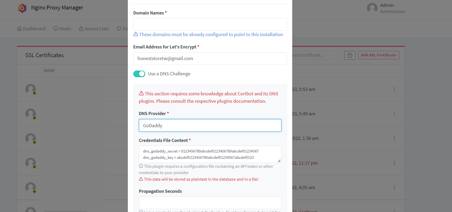 Read more about the article NPM設定GoDaddy DNS Challenge